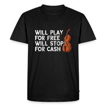 Violin Violin Viola Cello Musician Instrument - Men's Premium Organic T-Shirt - black - Front - Nico (187cm)