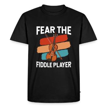 Violon Violon Viola Cello Musicien Instrument - T-shirt Premium bio Homme - noir - Devant - Nico (187cm)