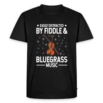 Violin Violin Viola Cello Musician Instrument - Men's Premium Organic T-Shirt - black - Front - Nico (187cm)