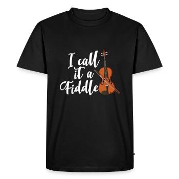 Violin Violin Viola Cello Musician Instrument - Men's Premium Organic T-Shirt - black - Front - Nico (187cm)