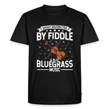 Violon Violon Viola Cello Musicien Instrument - T-shirt Premium bio Homme - noir - Devant - Nico (187cm)