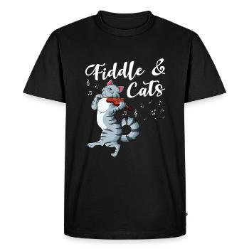 Violin Violin Viola Cello Musician Instrument - Men's Premium Organic T-Shirt - black - Front - Nico (187cm)