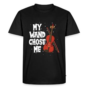 Violon Violon Viola Cello Musicien Instrument - T-shirt Premium bio Homme - noir - Devant - Nico (187cm)