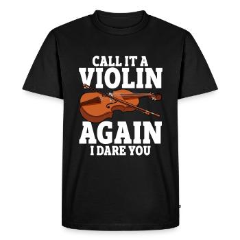 Violon Violon Viola Cello Musicien Instrument - T-shirt Premium bio Homme - noir - Devant - Nico (187cm)