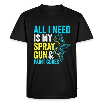 Car Painter Sprayer Paints - Men's Premium Organic T-Shirt - black - Front - Nico (187cm)
