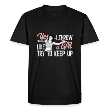 Javelin throw extensor athletics Javelin thrower - Men's Premium Organic T-Shirt - black - Front - Nico (187cm)