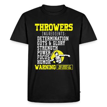 Javelin throw extensor athletics Javelin thrower - Men's Premium Organic T-Shirt - black - Front - Nico (187cm)