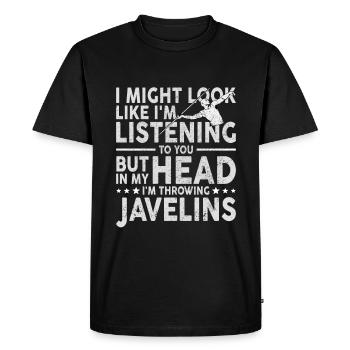 Javelin throw extensor athletics Javelin thrower - Men's Premium Organic T-Shirt - black - Front - Nico (187cm)