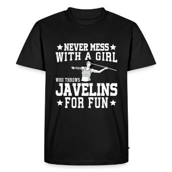Javelin throw extensor athletics Javelin thrower - Men's Premium Organic T-Shirt - black - Front - Nico (187cm)