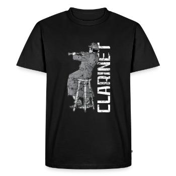 Clarinet Player Orchestra Musicians - Men's Premium Organic T-Shirt - black - Front - Nico (187cm)