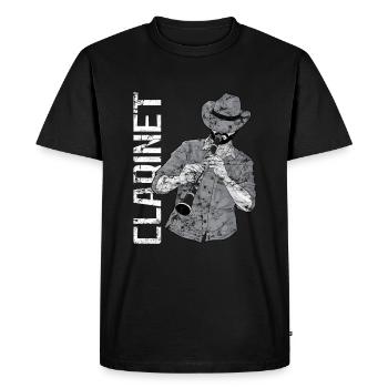 Clarinet Player Orchestra Musicians - Men's Premium Organic T-Shirt - black - Front - Nico (187cm)