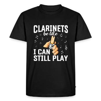 Clarinet Player Orchestra Musicians - Men's Premium Organic T-Shirt - black - Front - Nico (187cm)