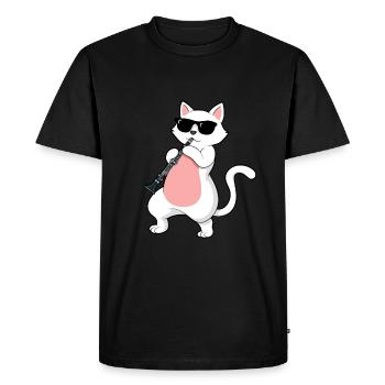 Clarinet Player Orchestra Musicians - Men's Premium Organic T-Shirt - black - Front - Nico (187cm)