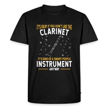 Clarinet Player Orchestra Musicians - Men's Premium Organic T-Shirt - black - Front - Nico (187cm)