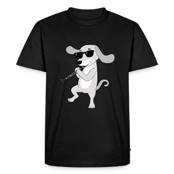 Clarinet Player Orchestra Musicians - Men's Premium Organic T-Shirt - black - Front - Nico (187cm)