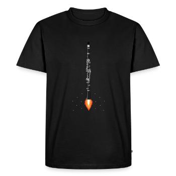 Clarinet Player Orchestra Musicians - Men's Premium Organic T-Shirt - black - Front - Nico (187cm)