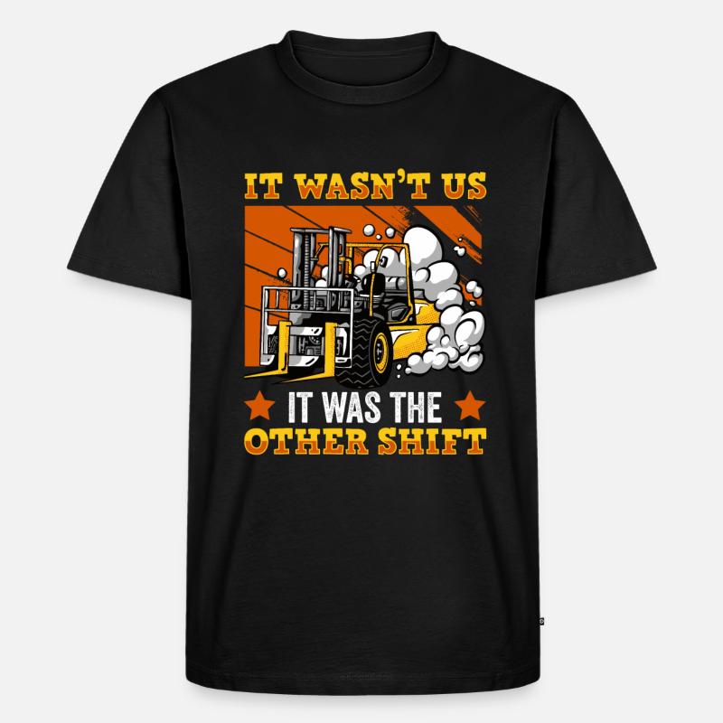 Gabelstapler - Männer Premium Bio T-Shirt - Schwarz