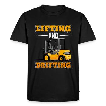 Chariot élévateur - T-shirt Premium bio Homme - noir - Devant - Nico (187cm)