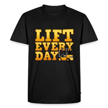 Forklift - Men's Premium Organic T-Shirt - black - Front - Nico (187cm)