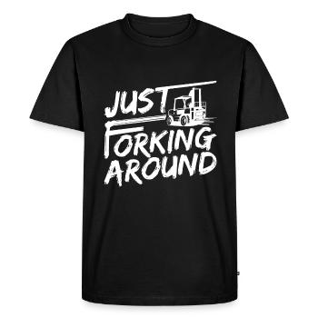 Forklift - Men's Premium Organic T-Shirt - black - Front - Nico (187cm)
