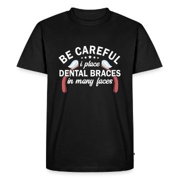 Dental laboratory assistant Dental laboratory assistant - Men's Premium Organic T-Shirt - black - Front - Nico (187cm)