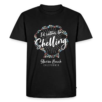 Collecte de coquillages sur la plage Collecteurs de coquillages - T-shirt Premium bio Homme - noir - Devant - Nico (187cm)
