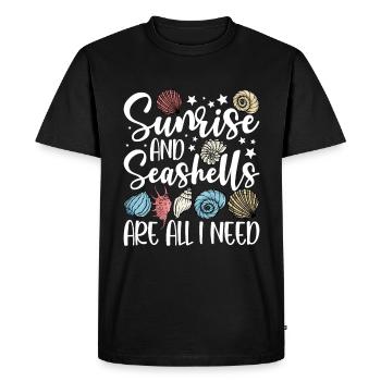 Collecte des coquillages - T-shirt Premium bio Homme - noir - Devant - Nico (187cm)