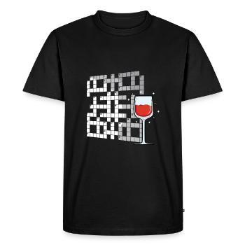 Résoudre des mots croisés - T-shirt Premium bio Homme - noir - Devant - Nico (187cm)