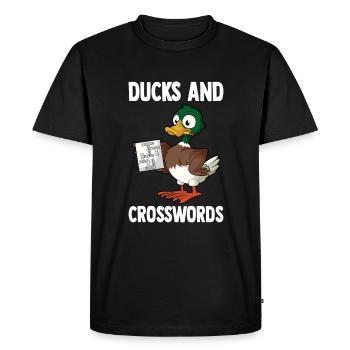 Résoudre des mots croisés - T-shirt Premium bio Homme - noir - Devant - Nico (187cm)