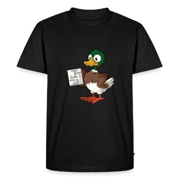 Résoudre des mots croisés - T-shirt Premium bio Homme - noir - Devant - Nico (187cm)