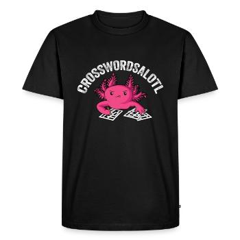 Résoudre des mots croisés - T-shirt Premium bio Homme - noir - Devant - Nico (187cm)