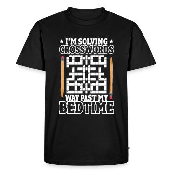 Résoudre des mots croisés - T-shirt Premium bio Homme - noir - Devant - Nico (187cm)