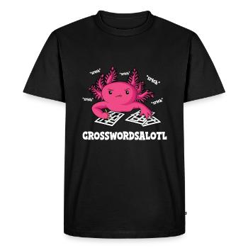 Résoudre des mots croisés - T-shirt Premium bio Homme - noir - Devant - Nico (187cm)