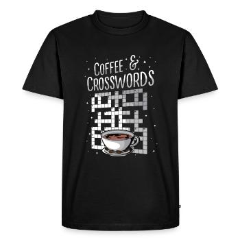 Résoudre des mots croisés - T-shirt Premium bio Homme - noir - Devant - Nico (187cm)