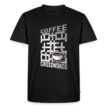 Résoudre des mots croisés - T-shirt Premium bio Homme - noir - Devant - Nico (187cm)