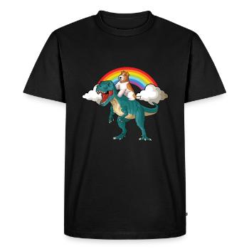 Wirehaired Fox Terrier Dog - Men's Premium Organic T-Shirt - black - Front - Nico (187cm)