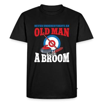 Attirer - T-shirt Premium bio Homme - noir - Devant - Nico (187cm)