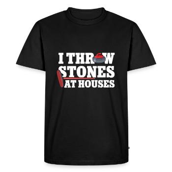 Attirer - T-shirt Premium bio Homme - noir - Devant - Nico (187cm)