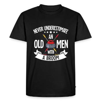 Attirer - T-shirt Premium bio Homme - noir - Devant - Nico (187cm)