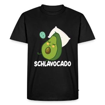 Funny avocado - Schlavocado - Men's Premium Organic T-Shirt - black - Front - Nico (187cm)