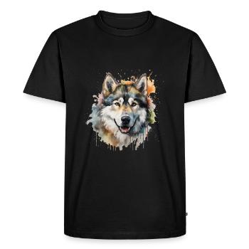 Malamute d’Alaska - T-shirt Premium bio Homme - noir - Devant - Nico (187cm)