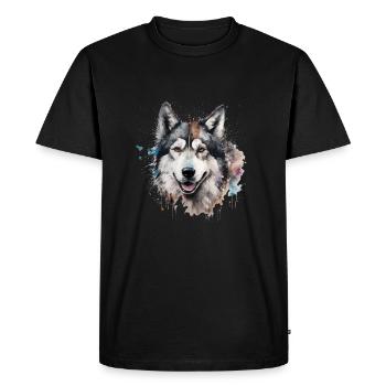 Malamute d’Alaska - T-shirt Premium bio Homme - noir - Devant - Nico (187cm)