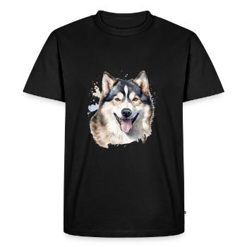 Malamute d’Alaska - T-shirt Premium bio Homme - noir - Devant - Nico (187cm)