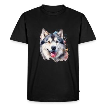 Malamute d’Alaska - T-shirt Premium bio Homme - noir - Devant - Nico (187cm)