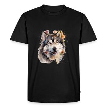 Malamute d’Alaska - T-shirt Premium bio Homme - noir - Devant - Nico (187cm)
