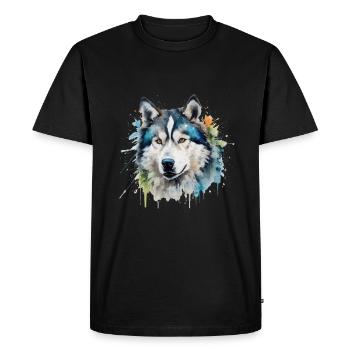 Malamute d’Alaska - T-shirt Premium bio Homme - noir - Devant - Nico (187cm)