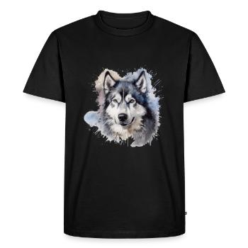 Malamute d’Alaska - T-shirt Premium bio Homme - noir - Devant - Nico (187cm)