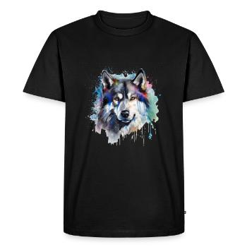 Malamute d’Alaska - T-shirt Premium bio Homme - noir - Devant - Nico (187cm)