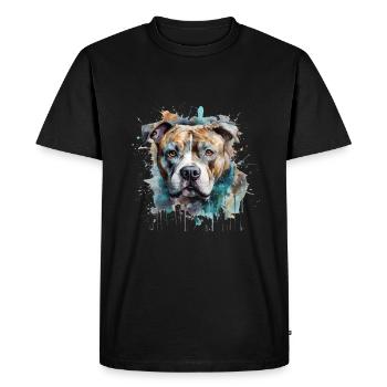 American Staffordshire Terrier - T-shirt Premium bio Homme - noir - Devant - Nico (187cm)