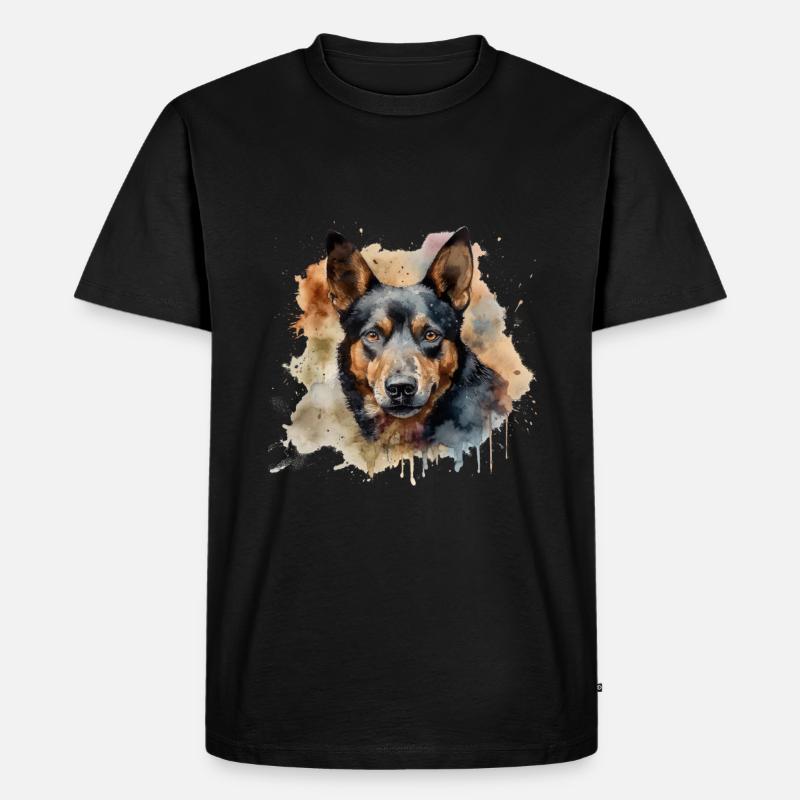 Australian Kelpie - Männer Premium Bio T-Shirt - Schwarz